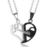 Collar 2 En 1 Yin Yang Master Key Of Heart I Love You Pareja