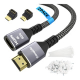 Cable De Extension Corto Hdmi 4k De 1 Pie (paquete De 2), Ex