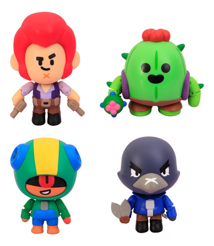 Brawl Stars Figura Articulada 11 Cm Accion X 4 Personajes 