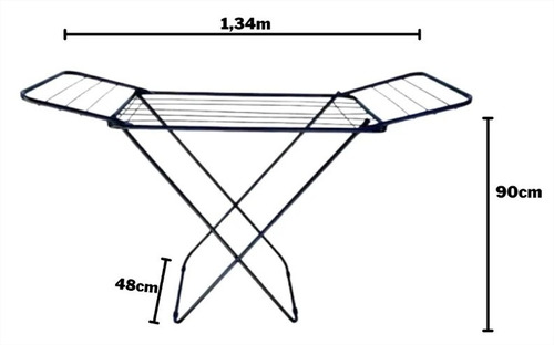 Varal Retrátil De Chão Grande Top 1 Com Abas Não Enferruja