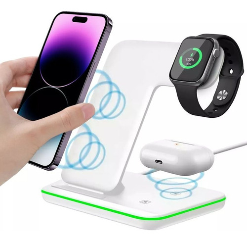 3 En 1 Cargador Inalambrico Para iPhone/android/AirPods