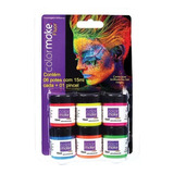 Tinta Facial Fluorescente Neon Brilha Na Luz Negra 06 Cores