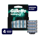 Gillette Cartuchos Para Afeitar Mach3 4 Unid