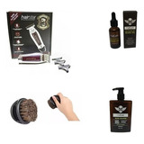 Kit Maquina Desvelladora, Aceite, Shampoo Y Cepillo Barberia