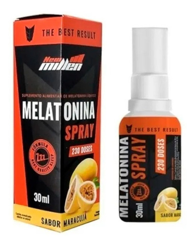 Melatonina Spray 30ml - New Millen Sabor Maracujá