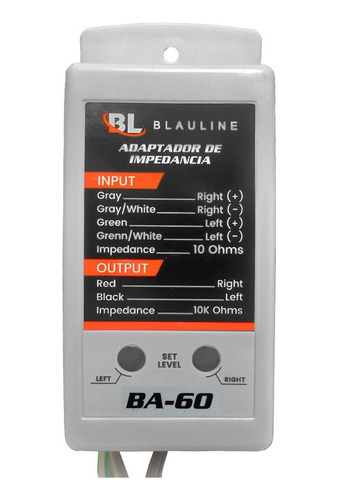Adaptador Impedancia Blauline 2 Canales Ba-60 Convertidor 