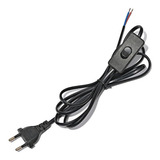 Cable Armado Lampara Con Interruptor-enchufe Negro 1.8m