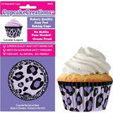 Capacillos Para Cupcakes Leopardo Lavanda - Paquete *32