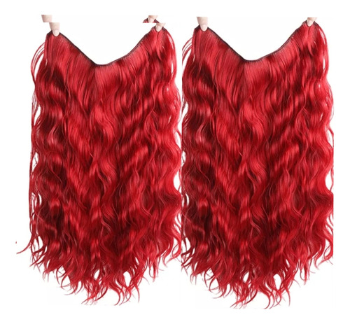 Kit/combo Cabelo Bio Vegetal  Tic Tac Ondulado  - Vermelho