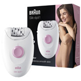 Depiladora Eléctrica Para Mujer Braun Silk-épil 1, 1170, Depiladora Corporal Color White Y Raspberry