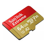 Cartão Memória 64gb Micro Sd Extreme 160mbs V30 4k Sandisk