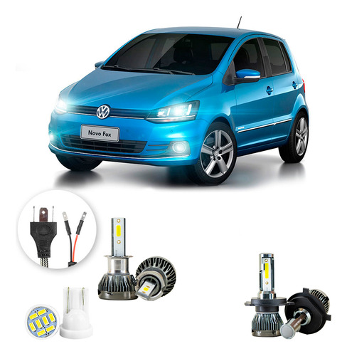 Ultra Led Nano 22000lm Volkswagen Fox 2008-2009 H4 H3