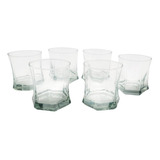 Vasos Whisky 6 Pcs Vidrio 8x8x8cm Alto 250ml