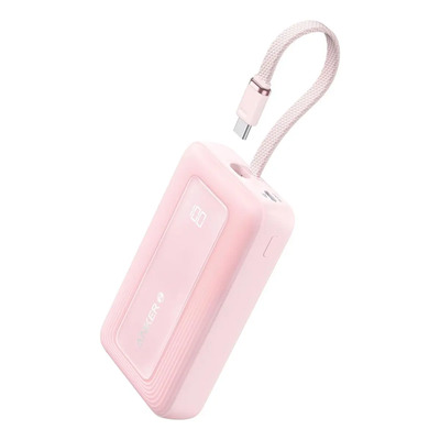 Power Bank Anker Zolo 20000mAh 30W, con Carga Rápida y Cable Tipo‑C Integrado, Compacto y Portátil, Compatible con iPhone, Samsung Galaxy, Xiaomi, Motorola y Dispositivos Android – Color Rosa | Envío gratis