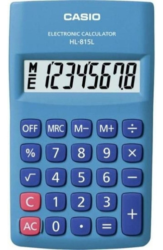 Calculadora Casio Hl-815l, Azul Y Azul - 001697