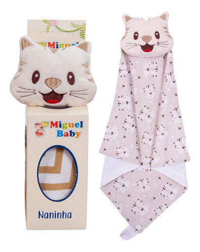 Naninha Para Bebe Bichinhos Com Porta Chupeta Pelúcia