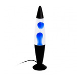 Lampara De Lava Cohete Color Azul, 41 Cm