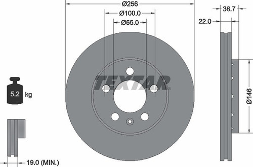 Juego Discos Delanteros Vw Suran Fox Bora Polo Audi A1 A3  Foto 3