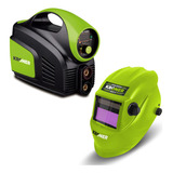 Soldadora Inverter Kroner 140 Amp + Máscara Fotosensible Color Verde Frecuencia 50 Hz/60 Hz