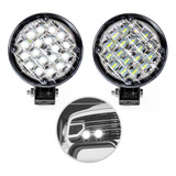 Par Faros Redondo 18 Hiper Led Premium Fijo Estrobo Univrsal