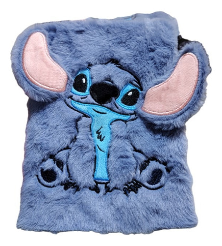 Libreta De Peluche Stitch Disney Con Pluma Con Luz 1108736 Color Azul