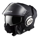 Casco Moto Rebatible Ls2 399 Valiant Negro Mate Devotobikes