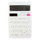 Calculadora De Pantalla Grande De 12 Dígitos Solar Color Blanco