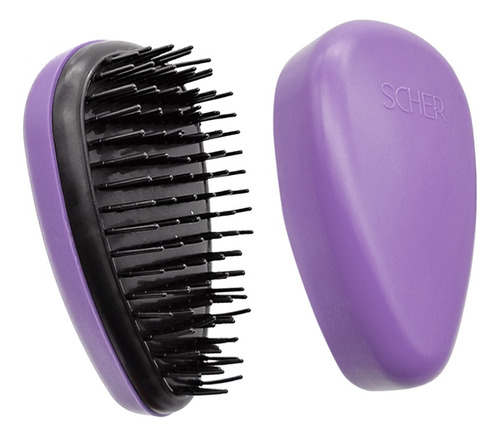 Cepillo Desenredante Anti Frizz Viaje Pocket Violeta Scher