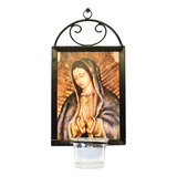 Cuadro Virgen De Guadalupe Con Porta Velas De 25 Cm
