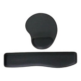 Kit Mouse Pad + Apoio De Punho Ergonômico Preto 20 Pares