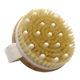 Cepillo De Baño Espalda Madera Bambú Masajeador Con Cordón 