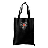 Bolsa Tote Bag Artesanal Gabardina Bordado Delicate Heart