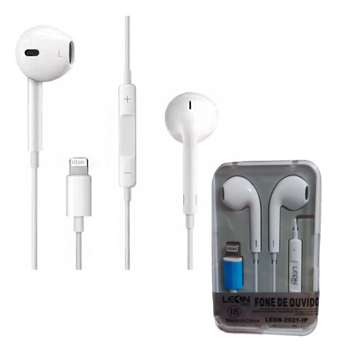 Fone Com Fio Para iPad iPod iPhone Earbuds Controle Volume