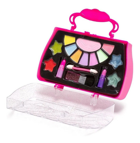 Kit Maquiagem Infantil Maleta Bolsa Batom Gloss Sombras Mk06