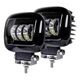 1 Par De Faros Delanteros Cuadrados, 3 Led, 5 Pulgadas, Lupa