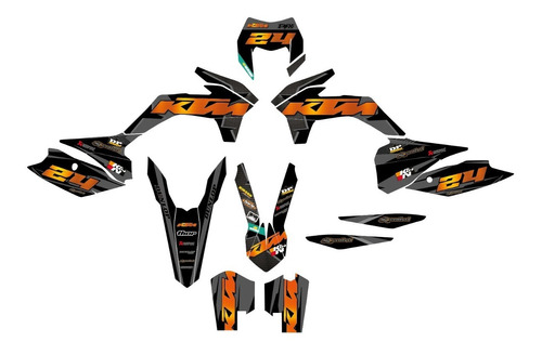 Calcomanias Stickers Ktm Exc Sfx 125-450 2013 Al 2015