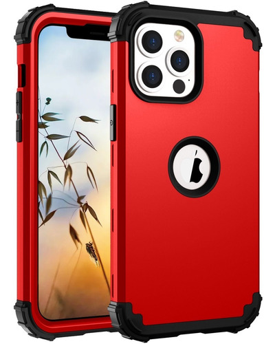 Funda Case Para iPhone 13/mini/pro/pro Max Uso Rudo 3 En 1