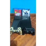 Sony Playstation 4 Fat 500gb +2 Control +2 Juegos, Cables