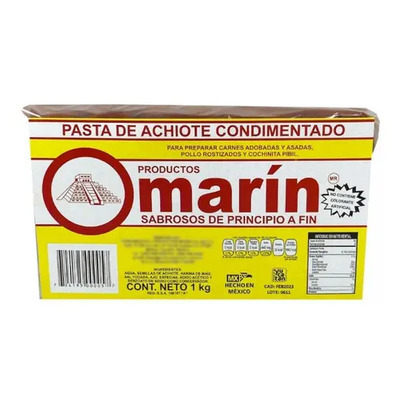 Pasta Para Achiote Artesanal Marca Marín 1kg Yucateco | MercadoLibre