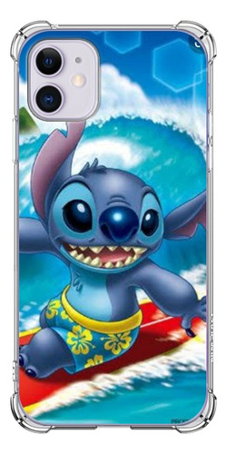 Capa Capinha Anti Shock Lilo Stitch Surf Personalizada