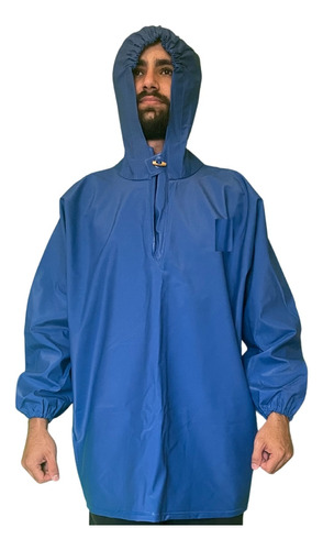 Capa De Chuva Impermeável Profissional Adulto Azul Pescador