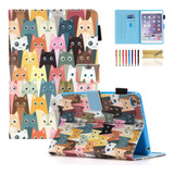 Dteck - Funda iPad Mini 2, 3, 4, 5 Stylish Cat