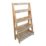 Repisa Escalera 80 Cm De Ancho Jardin Vertical De Pino