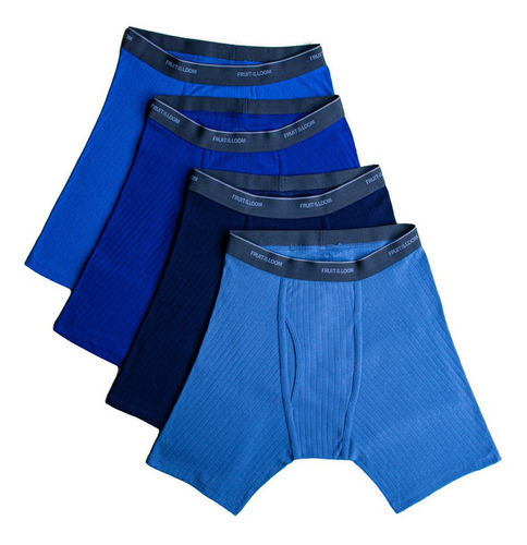 Boxer Ajustado Fruit Of The Loom Caballero Blbb76m Azules