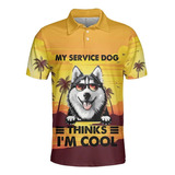 Camisa Polo Casual Impresa En 3d De Husky