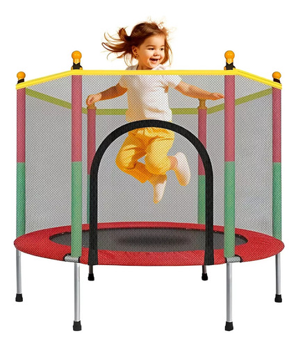 Trampolín Red Seguridad Brincolín Infantil Con 50 Pelotas