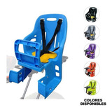 Silla Asiento Trasero Ajustable Porta Niños Para Bicicleta Color Azul