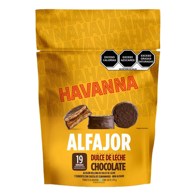 Alfajores Havanna 475g 19 Pzas De 25g C\u002Fu Alfajor Argentino | Envío gratis