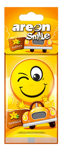 Pack 10u Aromatizante Para Auto Areon Smile Dry - Vainilla