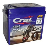 Bateria Moto Cral 6ah 12v Cg Titan 150 Esd 2004 Em Diante